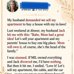 My Husband Wanted Me to Sell My Apartment for His Mother’s Dream House—They Never Saw My Revenge Coming