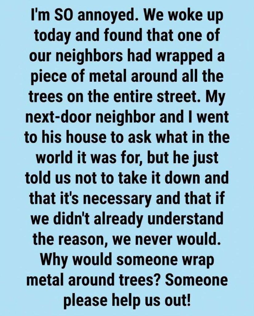 The Hidden Purpose: Why People Wrap Metal Bands Around Tree Trunks