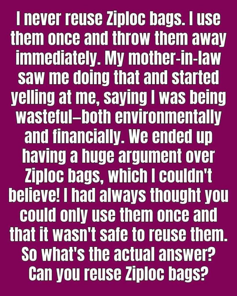 Is It Safe to Wash and Reuse Ziploc Bags?