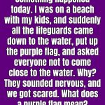 The Meaning of a Purple Flag at the Beach
