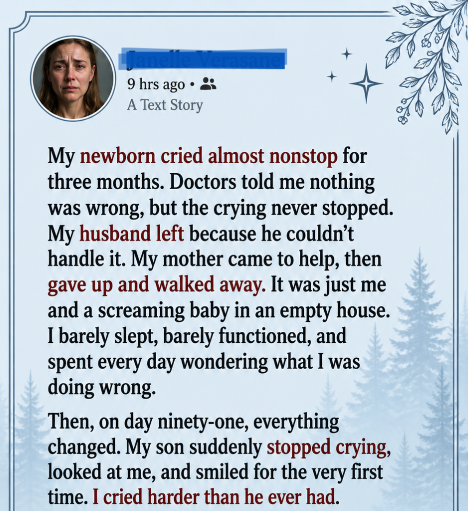 My newborn cried nonstop for three months, and I spent years believing I wasn’t a good enough mother. Twenty-three years later, my son discovered a note hidden in his infant medical records that revealed what doctors had observed all along—and it changed how I viewed those painful months forever.