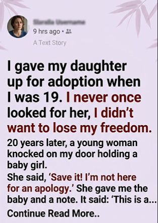 20 Years Ago I Chose Freedom Over My Child… Then She Returned With a Baby Who Needed Me to Survive