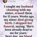 I caught my husband cheating with my sister, erased them for 15 years. Weeks ago, my sister died giving birth
